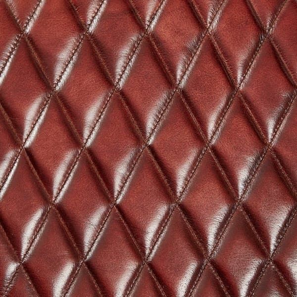 Aulenti Cocktail Low Stool - Claret Red Leather