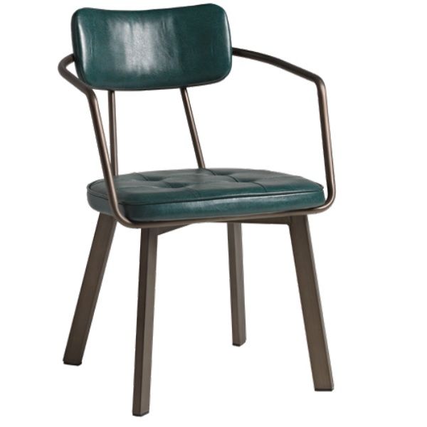 Auzet Leather Arm Chairs - Teal