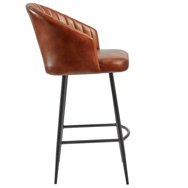 Brooklyn High Bar Stools - Bruciato Tan