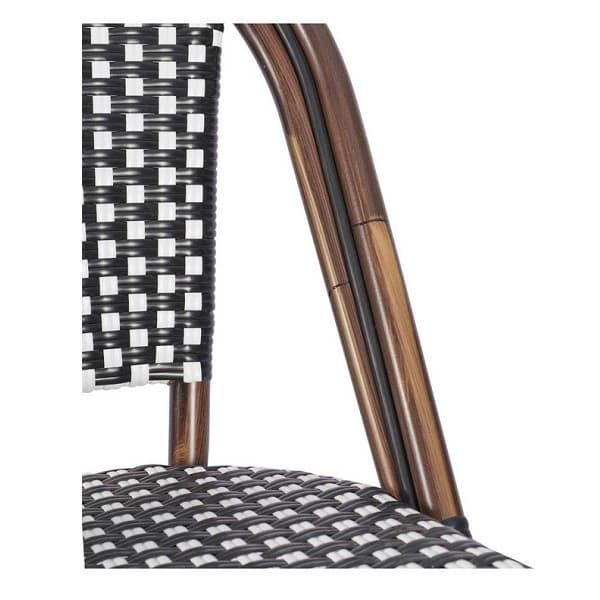 Spanish In/Outdoor Cafe Chairs - Black Detailed