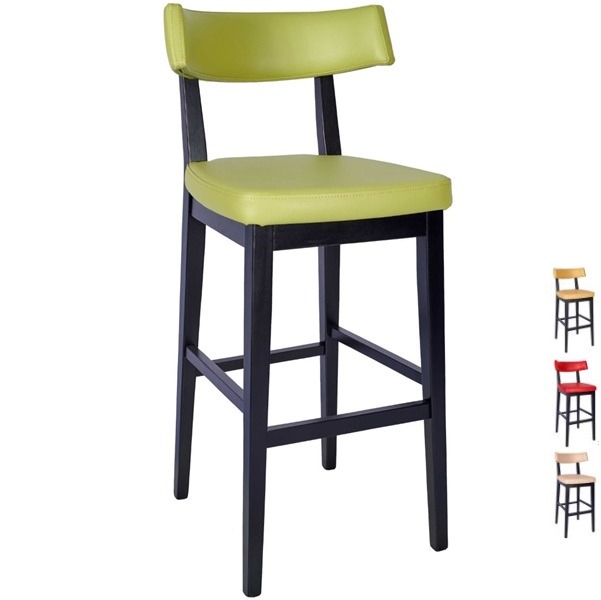 wooden commercial bar stools with back
