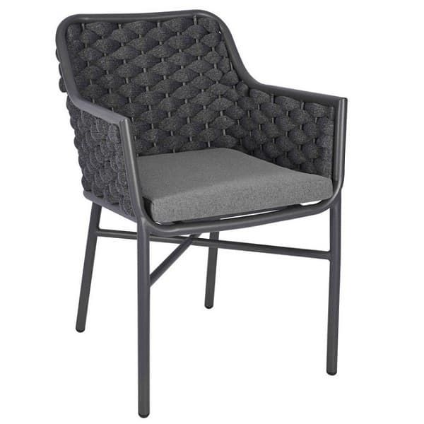 Cordoba Outdoor Armchairs - Textilene Anthracite Weave