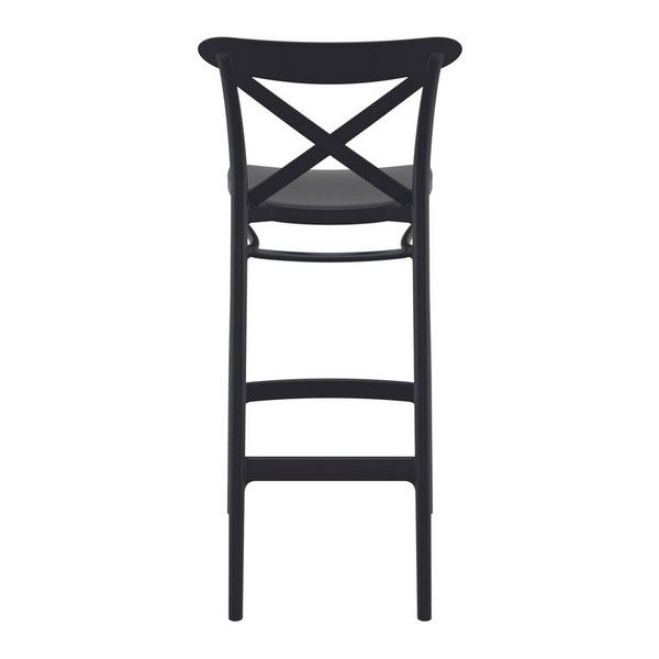Cross 750mm In / Outdoor Bar Stool - Black