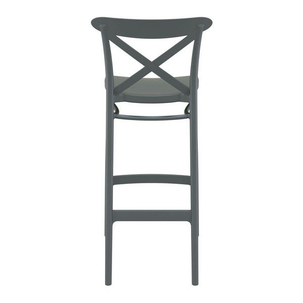 Cross 750mm In / Outdoor Bar Stool - Dark Grey