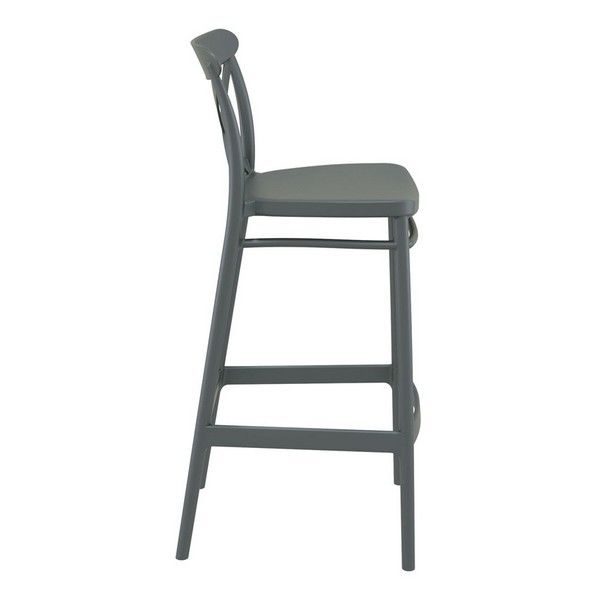Cross 750mm In / Outdoor Bar Stool - Dark Grey