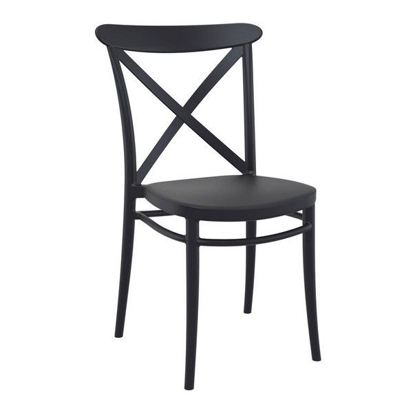 Cross Side Chair - Black