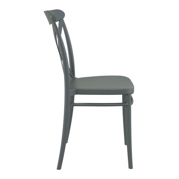 Cross Side Chair - Dark Grey