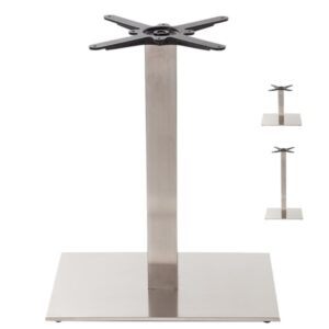 brushed steel table bases