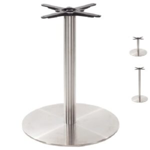 brushed steel table bases