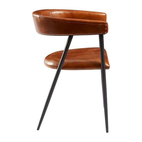 Mario Armchair - Genuine Tawny Leaher