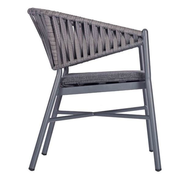 Milan Outdoor Armchairs - Grey Rope Woven