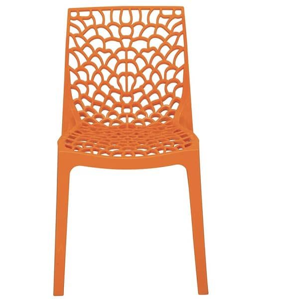 Zest Stacking Outdoor Chairs - Orange