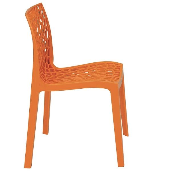 Zest Stacking Outdoor Chairs - Orange