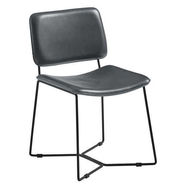 Pearl Leather Chairs - Vintage Dark Grey