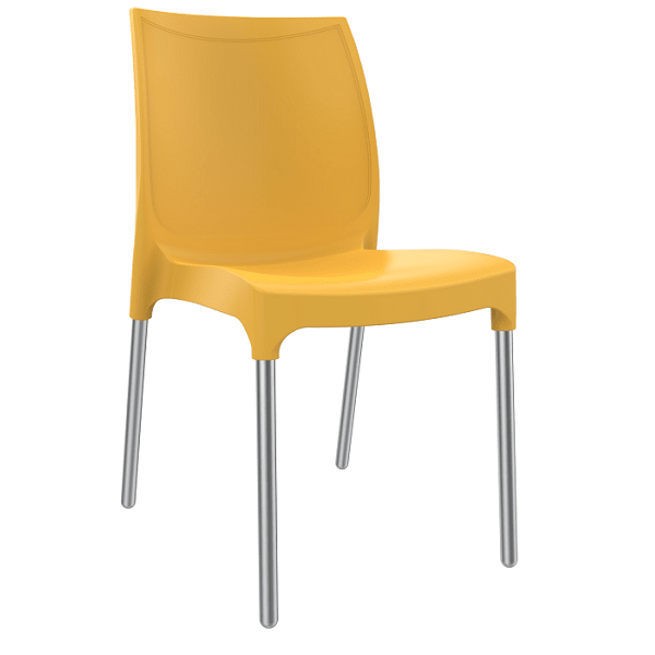 Vibe In/Outdoor Stacking Chairs - Custard