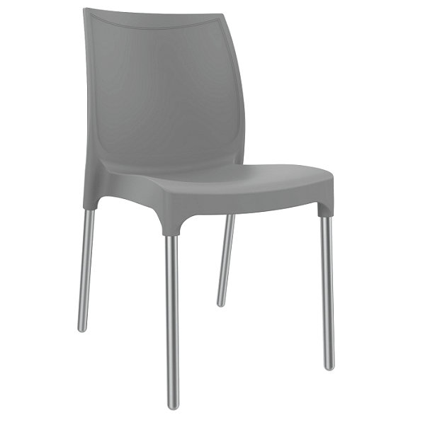 Vibe In/Outdoor Stacking Chairs - Dark Grey