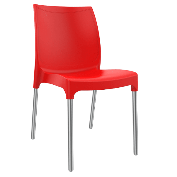 Vibe In/Outdoor Stacking Chairs - Red