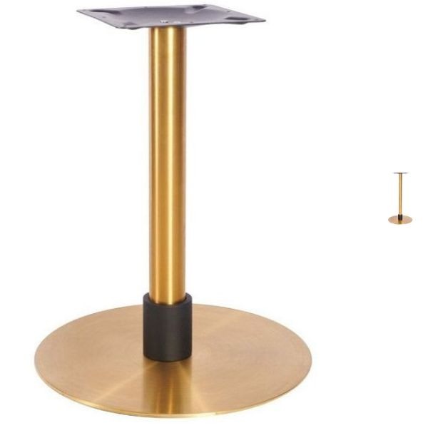 Atlas Large Table Base - Vintage Brass & Black Base