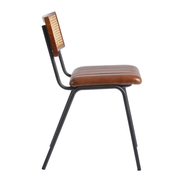 Savanna Side Chair - Genuine Leather - Side View