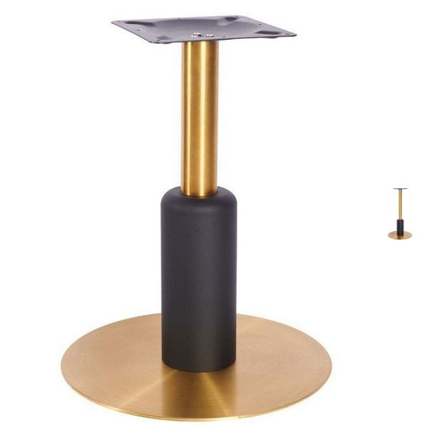 Titan Large Table Base - Vintage Brass & Black Base