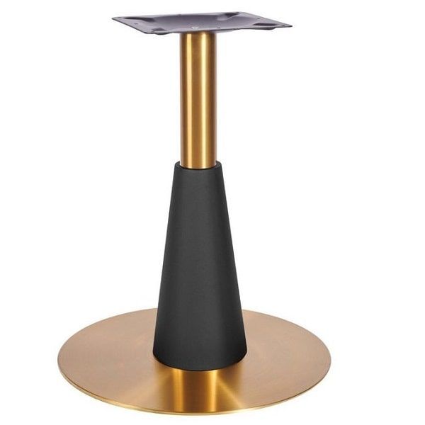 Ares Large Table Base - Vintage Brass And Black