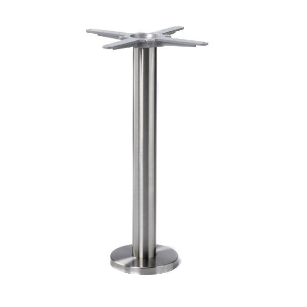Anchor Brushed Stainless Steel Floor Mounted Base - Dining Height