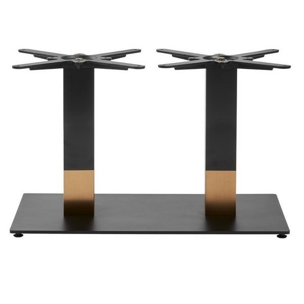 Boston Sleek - Black And Gold - Twin Rectangle - Coffee Height