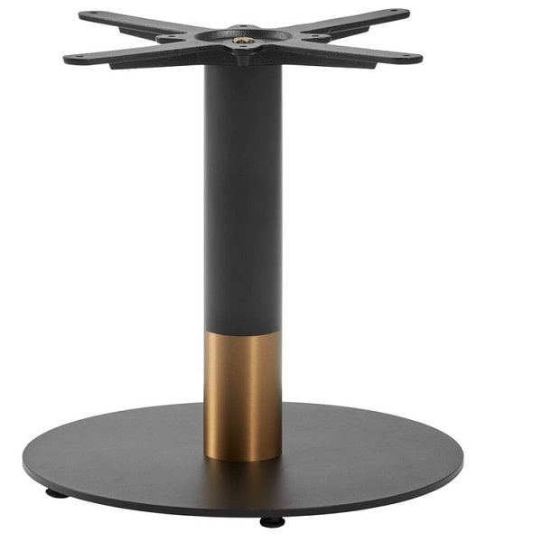 Boston Sleek - Black And Gold - Small Round - Coffee Height