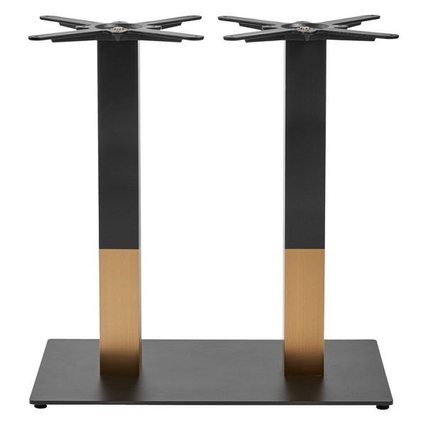 Boston Sleek - Black And Gold - Twin Rectangle - Dining Height