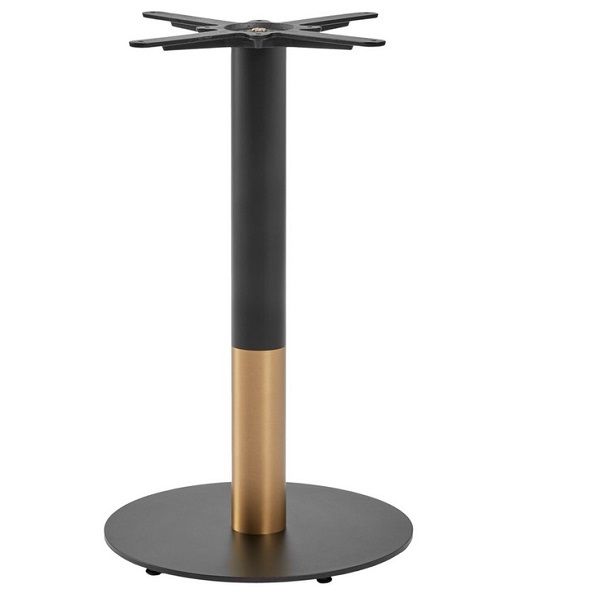 Boston Sleek - Black And Gold - Small Round - Dining Height