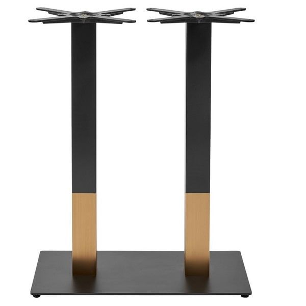 Boston Sleek - Black And Gold - Twin Rectangle - Counter Height