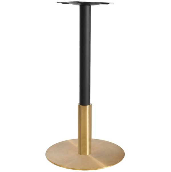 Atlas Large Brass Table Base - Black Column