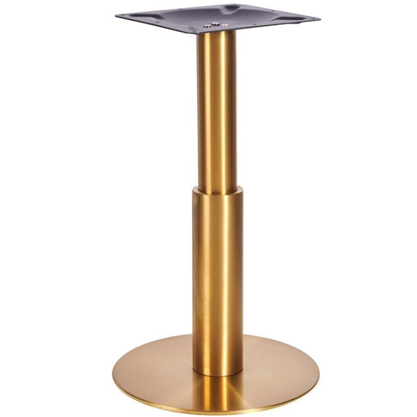 Atlas Small Dining Table Base - Brass Column
