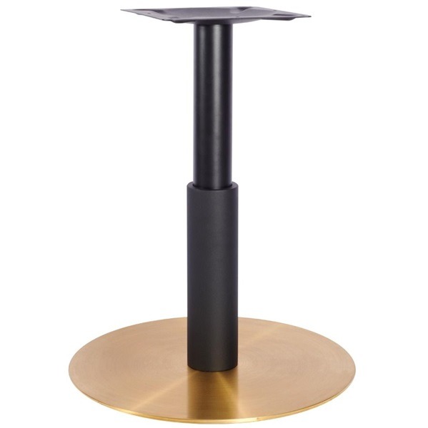 Atlas Large Brass Table Base - Black Column