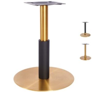 Titan Large Brass Pedestal Table Base - Black or Brass Sleeve