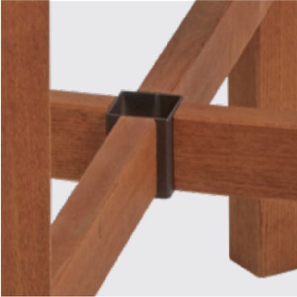 More Square Poseur Outdoor Set - Robinia Wood - Parasol Holder