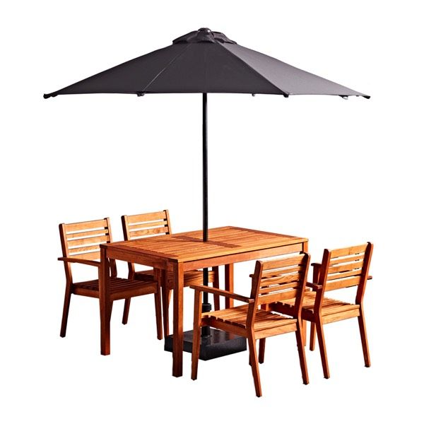 Outdoor Garden Parasol Table and Chairs Set