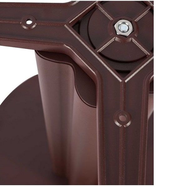 NOROCK™ NRxTMH Uneven Floor Dining Table Base - Jarrah Brown Detailed