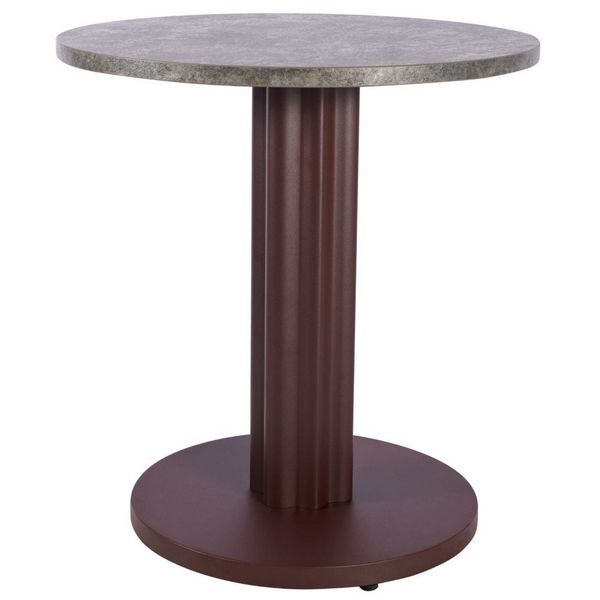 NOROCK™ NRxTMH Uneven Floor Dining Table Base - Jarrah Brown with Top