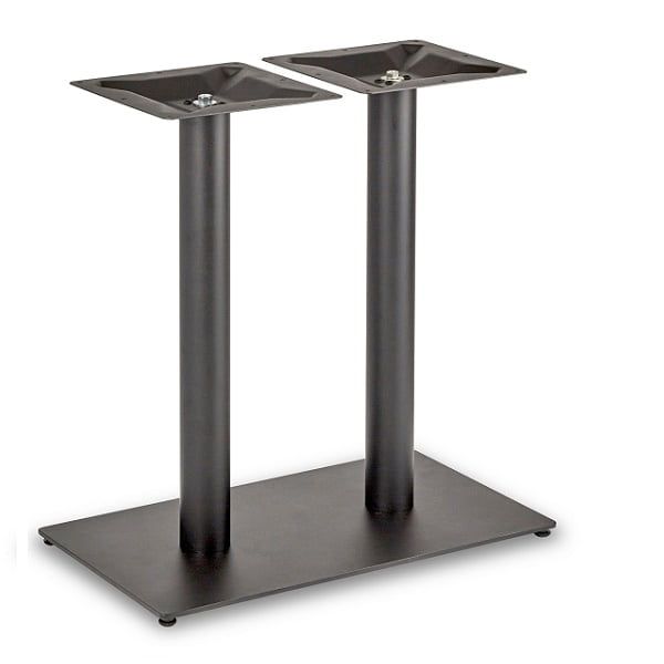 Profile Black Twin Dining Table Legs Round Column - Dining Height