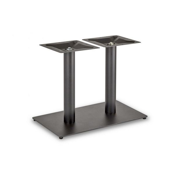 Profile Black Twin Dining Table Legs Round Column - Drinks Height