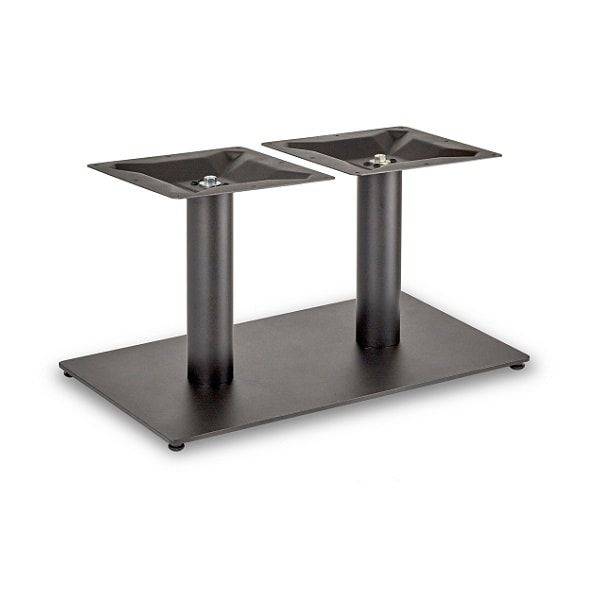 Profile Black Twin Dining Table Legs Round Column - Coffee Height