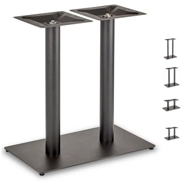 Profile Black Twin Dining Table Legs Round Column