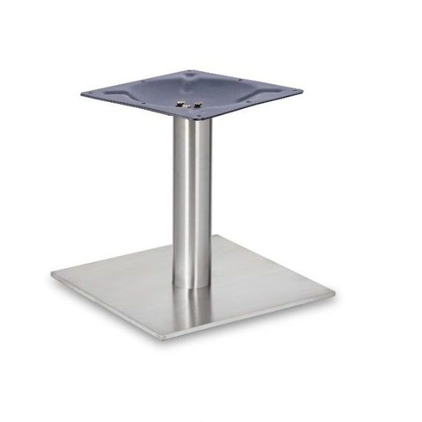 Profile Brushed Steel Table Bases - Small Square - Coffee Height