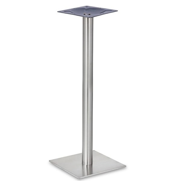 Profile Brushed Steel Table Bases - Small Square - counter Height