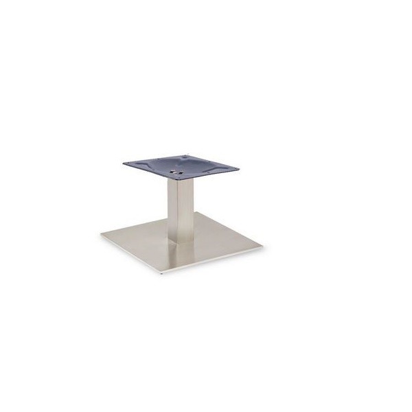 Profile Brushed Steel Table Bases - Large Square - Coffee Height
