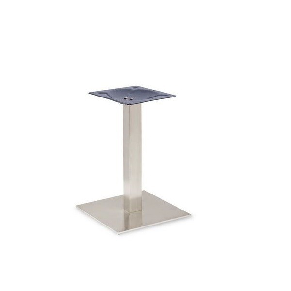 Profile Brushed Steel Table Bases - Large Square - Dining Height