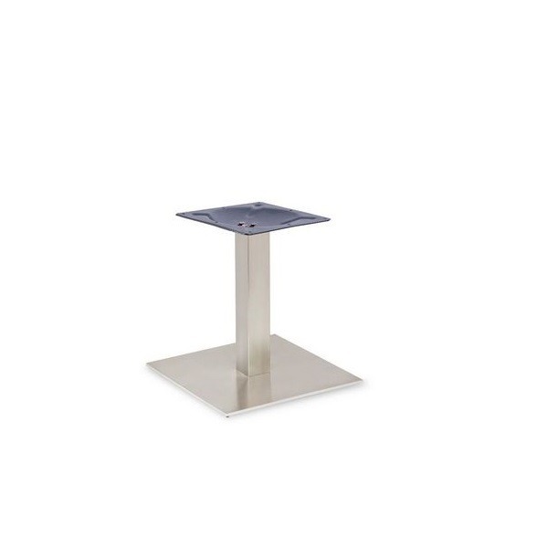 Profile Brushed Steel Table Bases - Large Square - Lounge Height