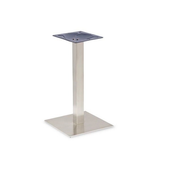 Profile Brushed Steel Table Bases - Large Square - Mid Height