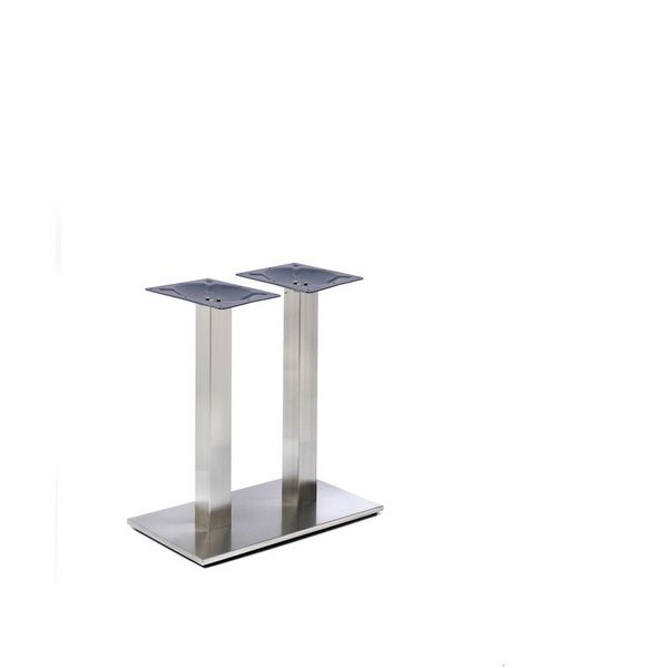 Profile – Brushed Steel Table Base - Twin - Lounge Height